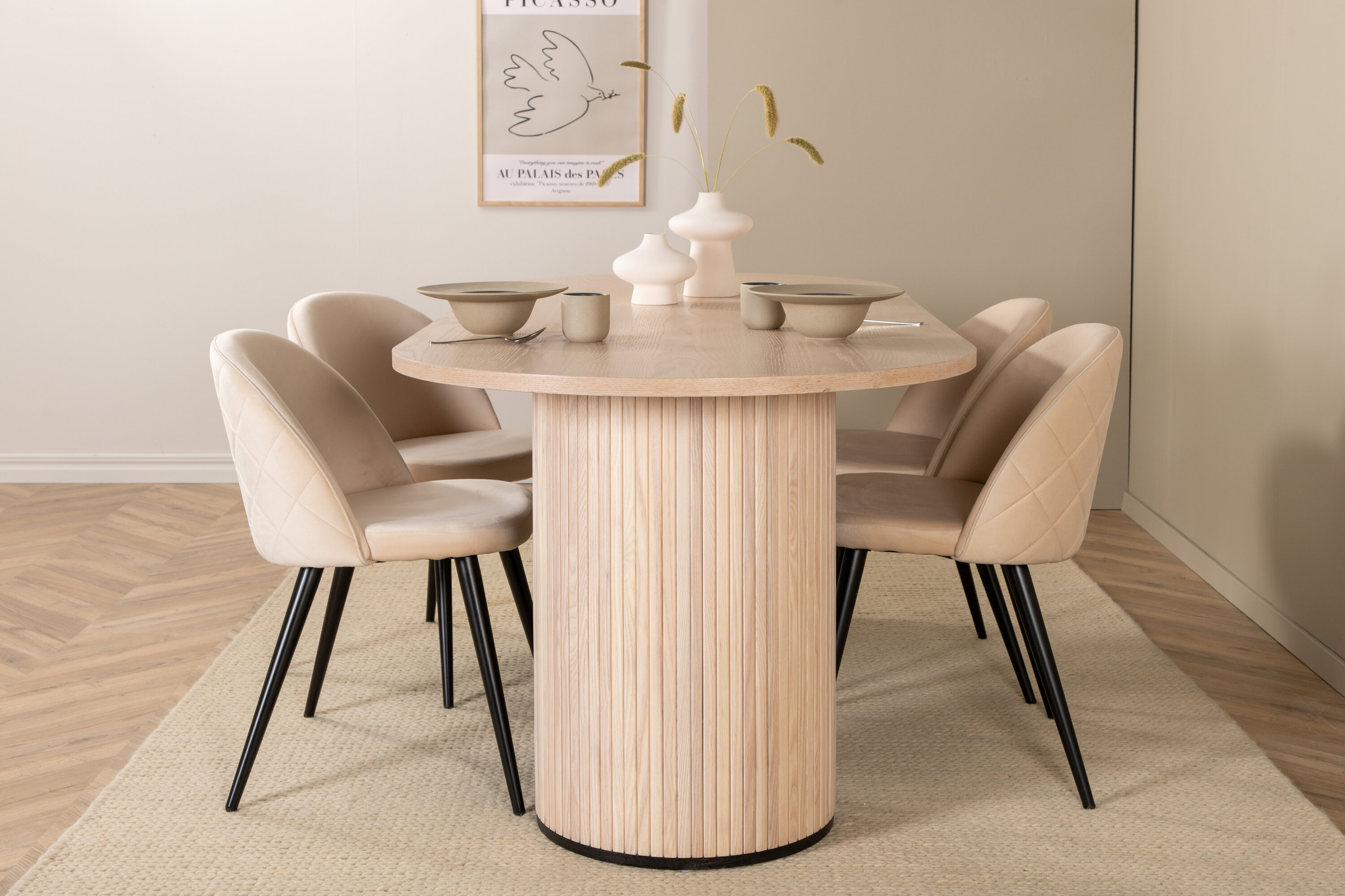Ensemble repas ovale