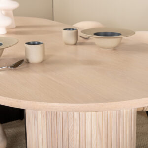 Bianca, Velvet – Ensemble repas ovale – Blanchi