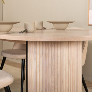 Bianca, Velvet – Ensemble repas ovale – Blanchi