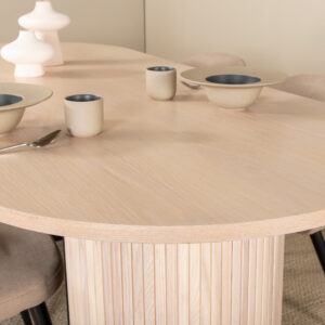 Bianca, Velvet – Ensemble repas ovale – Blanchi