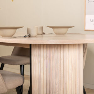 Bianca, Velvet – Ensemble repas ovale – Blanchi