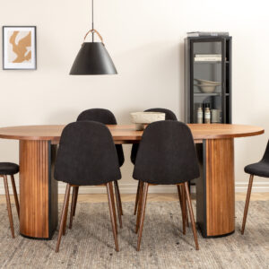 Bianca, Polar – Ensemble repas ovale – Noyer