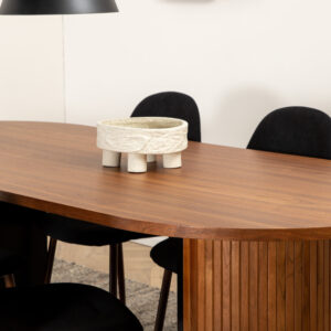 Bianca, Polar – Ensemble repas ovale – Noyer