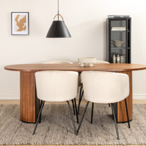 Bianca, Berit – Ensemble repas ovale – Noyer