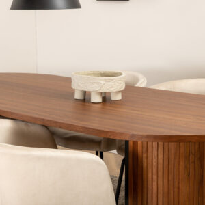 Bianca, Berit – Ensemble repas ovale – Noyer