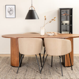 Bianca, Berit – Ensemble repas ovale – Noyer