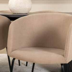 Bianca, Berit – Ensemble repas ovale – Noir