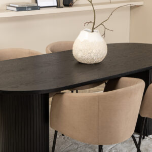 Bianca, Berit – Ensemble repas ovale – Noir