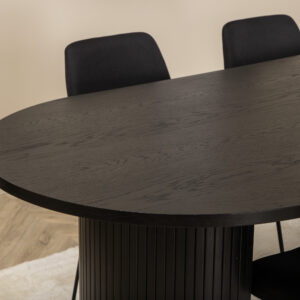 Bianca, Muce – Ensemble repas ovale – Noir