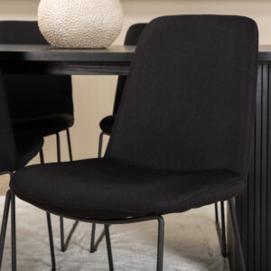 Bianca, Muce – Ensemble repas ovale – Noir