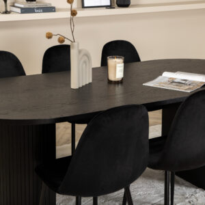 Bianca, Polar – Ensemble repas ovale – Noir
