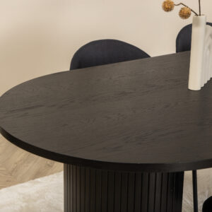 Bianca, Vault – Ensemble repas ovale – Noir
