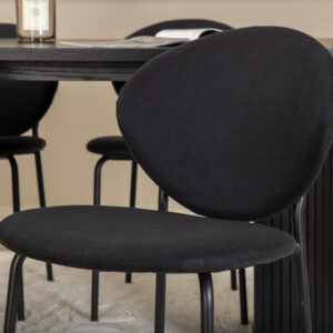 Bianca, Vault – Ensemble repas ovale – Noir