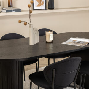 Bianca, Vault – Ensemble repas ovale – Noir