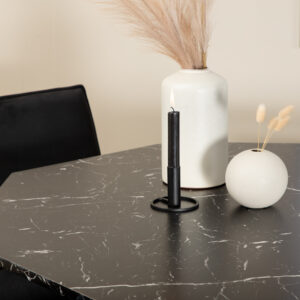 Marbs, Petra – Ensemble repas rond – Noir – Table : ⌀110 Chaise : 60 x 87 x 57 cm
