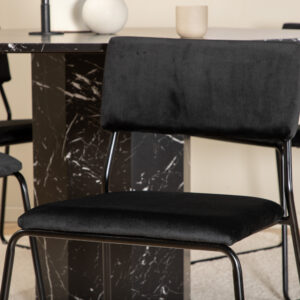 Marbs, Kenth – Ensemble repas rond – Noir – Table : ⌀110 Chaise : 52 x 76 x 40 cm