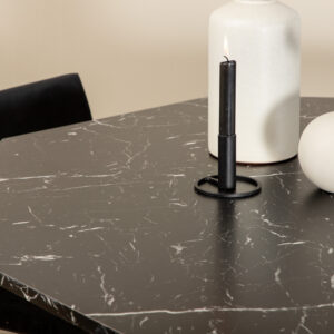 Marbs, Kenth – Ensemble repas rond – Noir – Table : ⌀110 Chaise : 52 x 76 x 40 cm