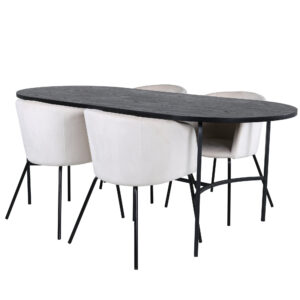 Skate, Berit – Ensemble repas ovale – Noir