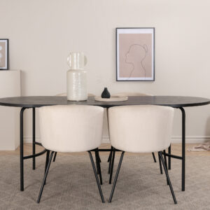 Skate, Berit – Ensemble repas ovale – Noir