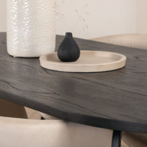 Skate, Berit – Ensemble repas ovale – Noir