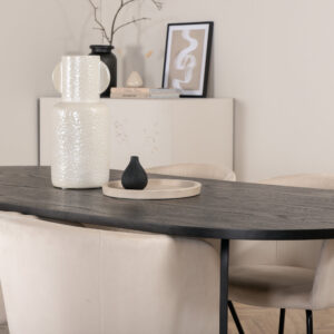 Skate, Berit – Ensemble repas ovale – Noir
