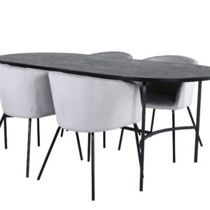 Skate, Berit – Ensemble repas ovale – Noir