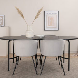 Skate, Berit – Ensemble repas ovale – Noir
