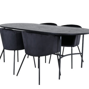 Skate, Berit – Ensemble repas ovale – Noir