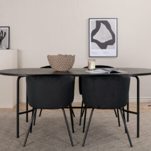 Skate, Berit – Ensemble repas ovale – Noir