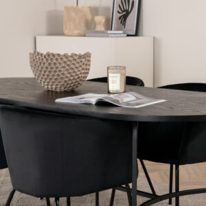 Skate, Berit – Ensemble repas ovale – Noir