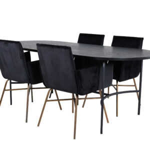 Skate, Petra – Ensemble repas ovale – Noir
