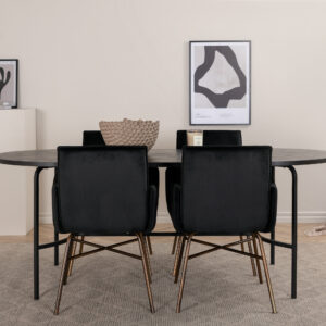 Skate, Petra – Ensemble repas ovale – Noir