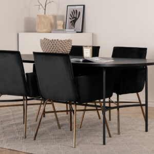 Skate, Petra – Ensemble repas ovale – Noir