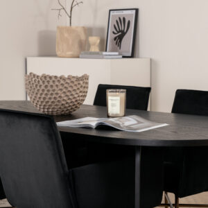 Skate, Petra – Ensemble repas ovale – Noir