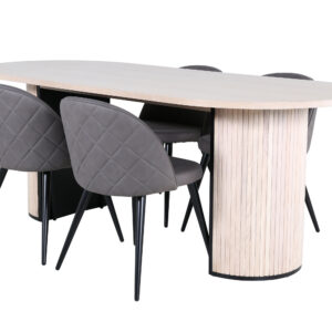 Bianca, Velvet – Ensemble repas ovale – Blanchi
