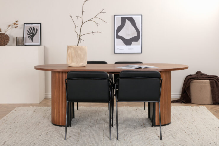 Bianca, Tvist – Ensemble repas ovale – Noyer