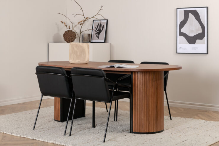 Bianca, Tvist – Ensemble repas ovale – Noyer