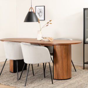 Bianca, Berit – Ensemble repas ovale – Noyer