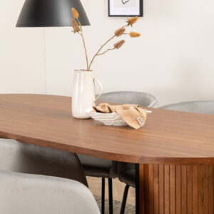 Bianca, Berit – Ensemble repas ovale – Noyer