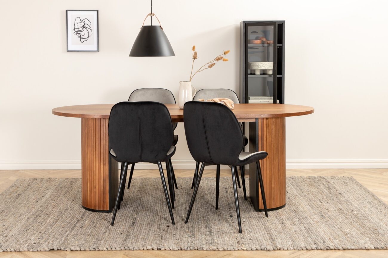 Bianca, Emma – Ensemble repas ovale – Noyer