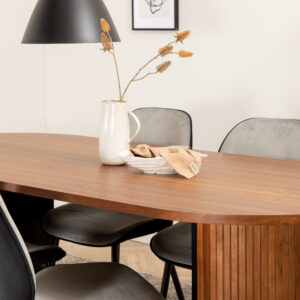 Bianca, Emma – Ensemble repas ovale – Noyer