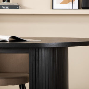 Bianca, Velvet – Ensemble repas ovale – Noir