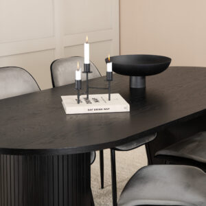 Bianca, Emma – Ensemble repas ovale – Noir