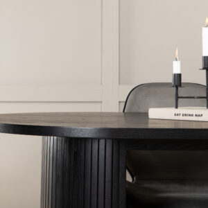Bianca, Emma – Ensemble repas ovale – Noir