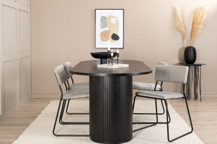 Bianca, Kenth – Ensemble repas ovale – Noir