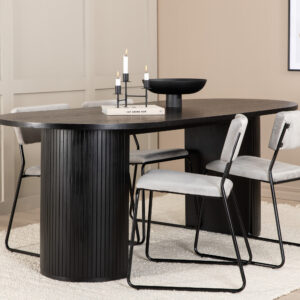 Bianca, Kenth – Ensemble repas ovale – Noir