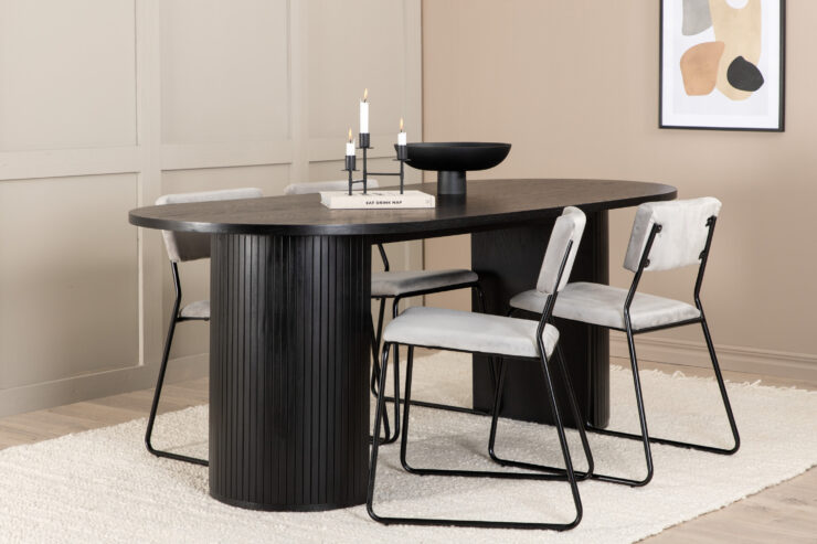 Bianca, Kenth – Ensemble repas ovale – Noir