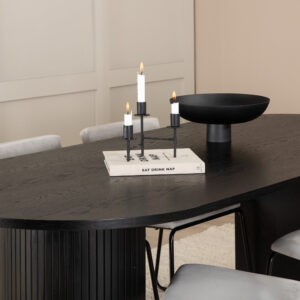 Bianca, Kenth – Ensemble repas ovale – Noir
