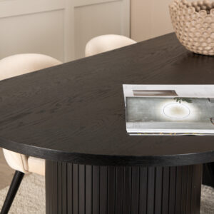 Bianca, Velvet – Ensemble repas ovale – Noir