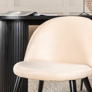Bianca, Velvet – Ensemble repas ovale – Noir